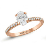 1.20 Ct Natural Oval Diamond Solitaire Ring with Side Stones – 14K Gold