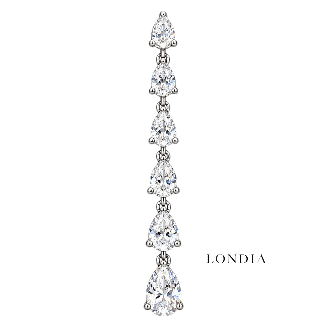 1.20 Carat Natural Diamond Pear-Shaped Drop Design Earrings