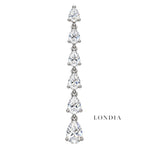 1.20 Carat Natural Diamond Pear-Shaped Drop Design Earrings