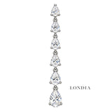 1.20 Carat Natural Diamond Pear-Shaped Drop Design Earrings
