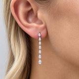 1.20 Carat Natural Diamond Pear-Shaped Drop Design Earrings