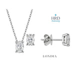 1.20 Ct. Natural Diamond HRD Certified Oval Solitaire Design Set