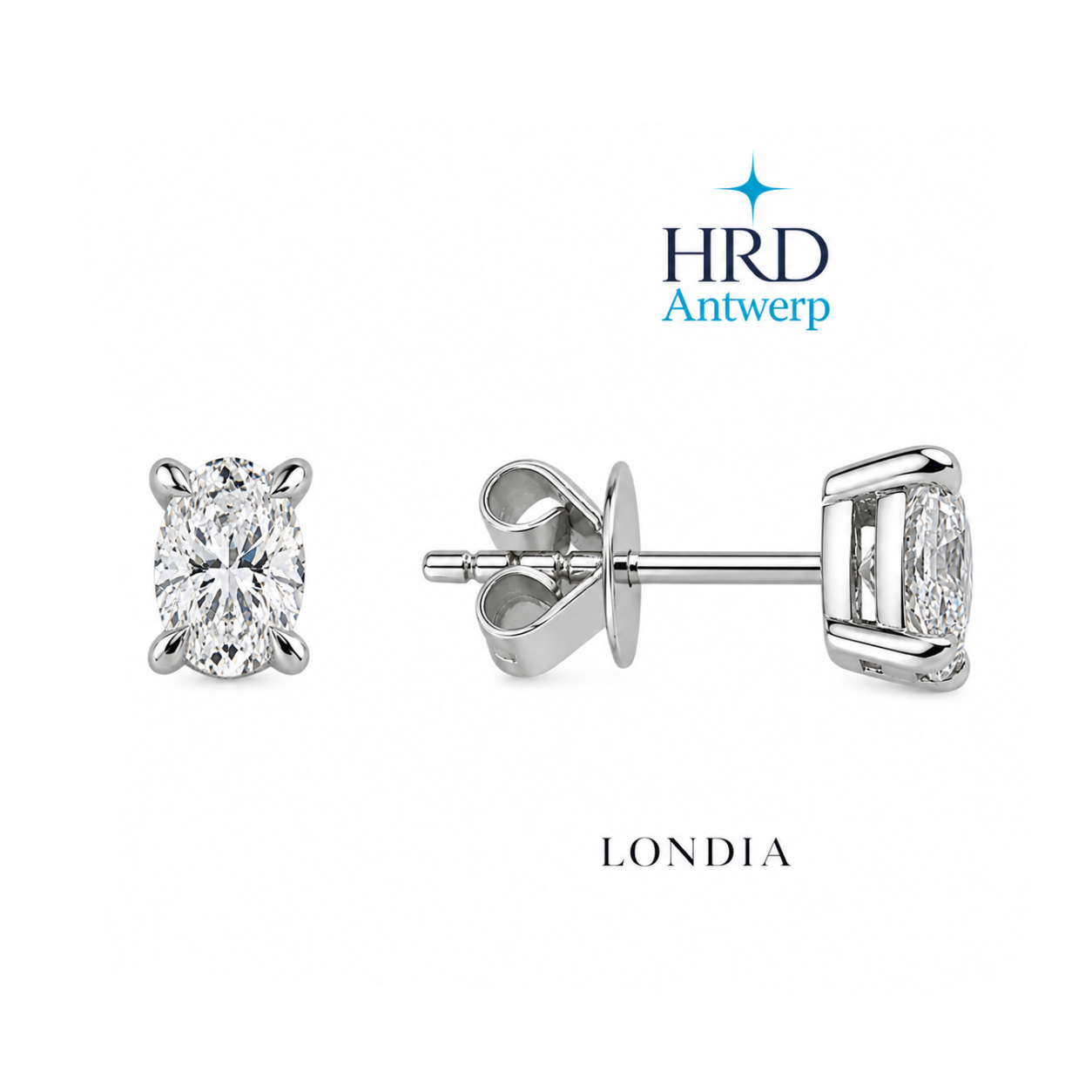 1.20 Ct. Natural Diamond HRD Certified Oval Solitaire Design Set