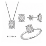 1.20 Ct. Natural Diamond Magic Oval Design Bridal Set
