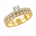 Natural Diamond Wedding Ring Set