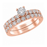 Natural Diamond Wedding Ring Set