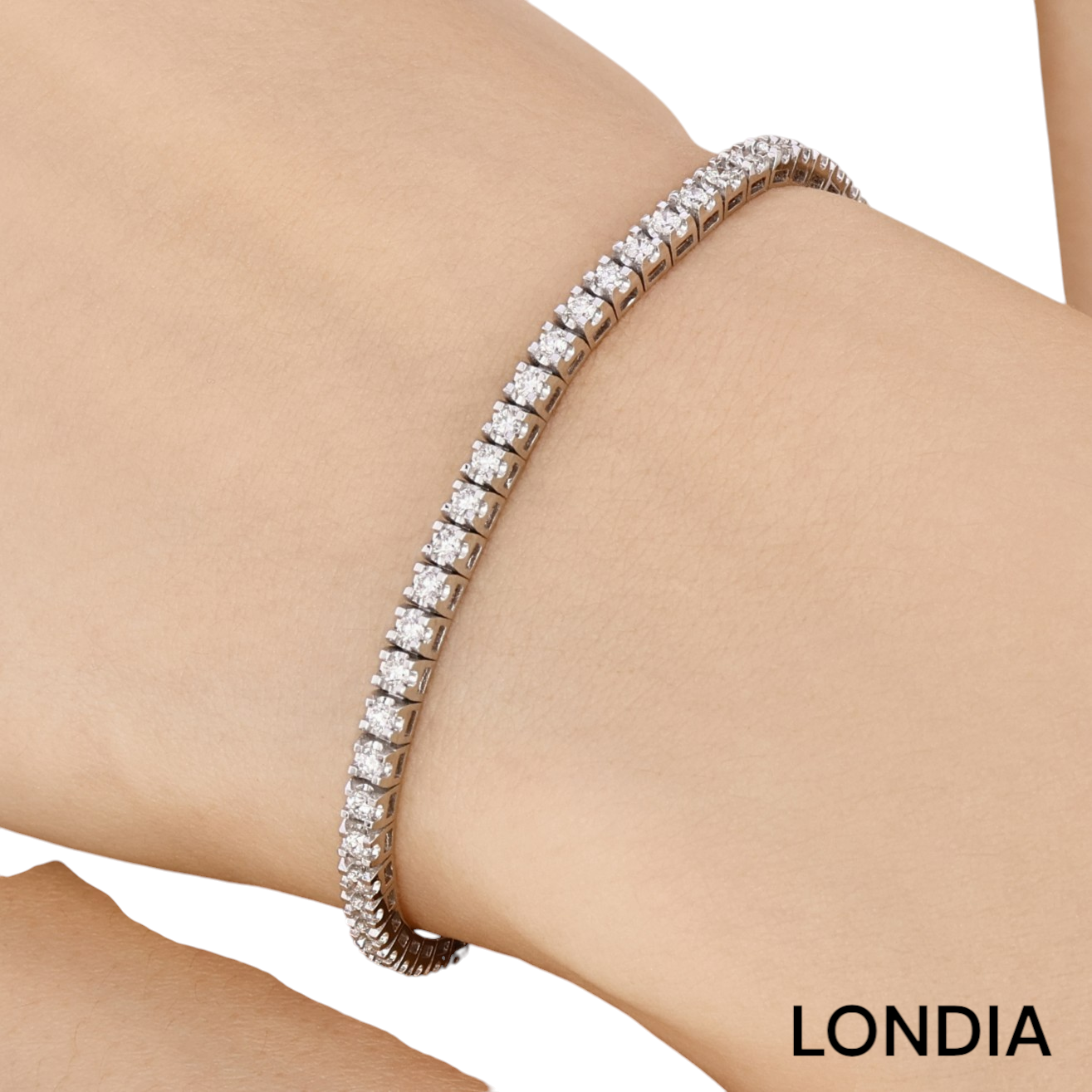 1.25 CTW Diamond Clair Design Tennis Bracelet 14k Fine Gold