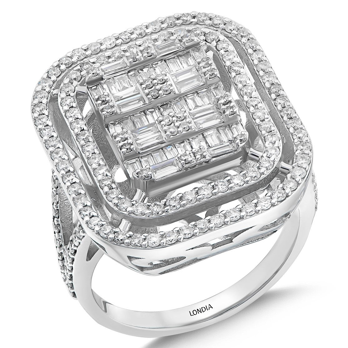 1.25 Carat Natural Diamond Baguette Design Stone Diamond Ring | LONDIA