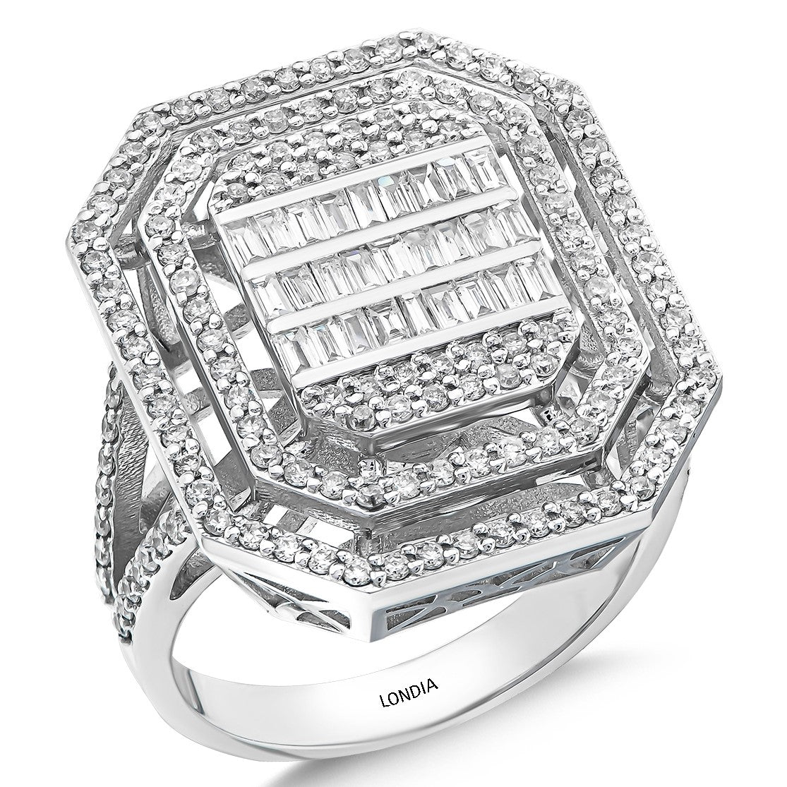 1.25 Carat Natural Diamond Baguette Design Stone Diamond Ring | LONDIA
