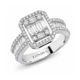 1.30 Carat Natural Diamond Baguette Design Diamond Ring | LONDIA