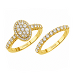 Natural Diamond Wedding Ring Set