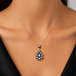 1.30 Carat Natural Diamond Designer Necklace and Earring Set