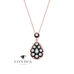 1.30 Carat Natural Diamond Designer Necklace and Earring Set
