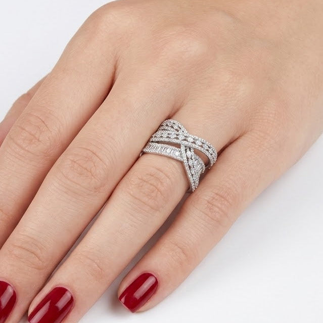 Diamond Line Design Ring