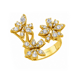 Natural Diamond Flora Design Ring
