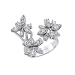 Natural Diamond Flora Design Ring