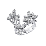 Natural Diamond Flora Design Ring