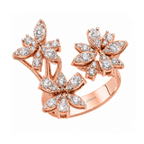 Natural Diamond Flora Design Ring