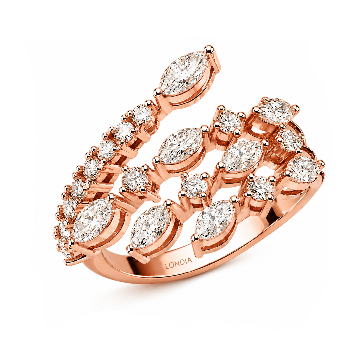 Natural Diamond Statement Design Ring