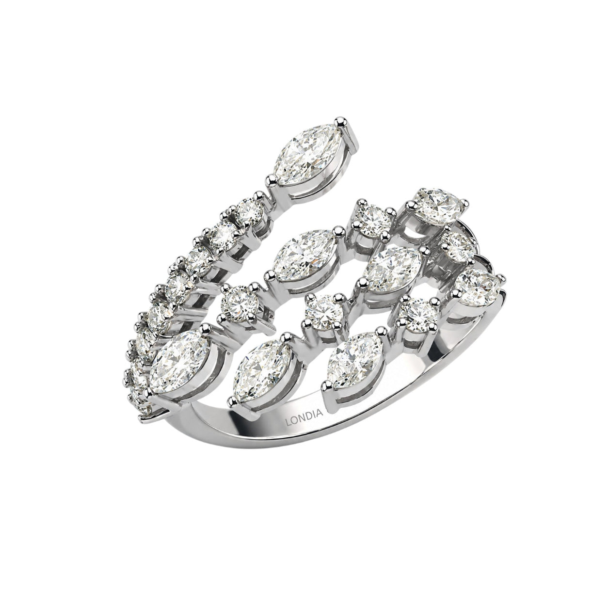 Natural Diamond Statement Design Ring