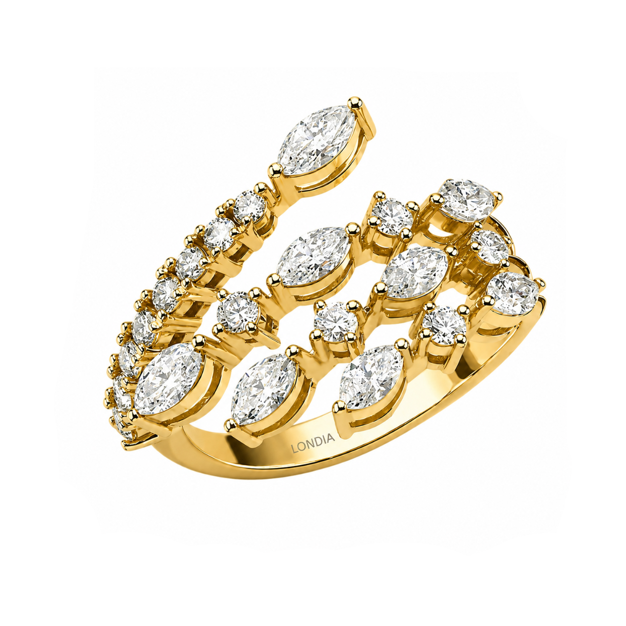 Natural Diamond Statement Design Ring