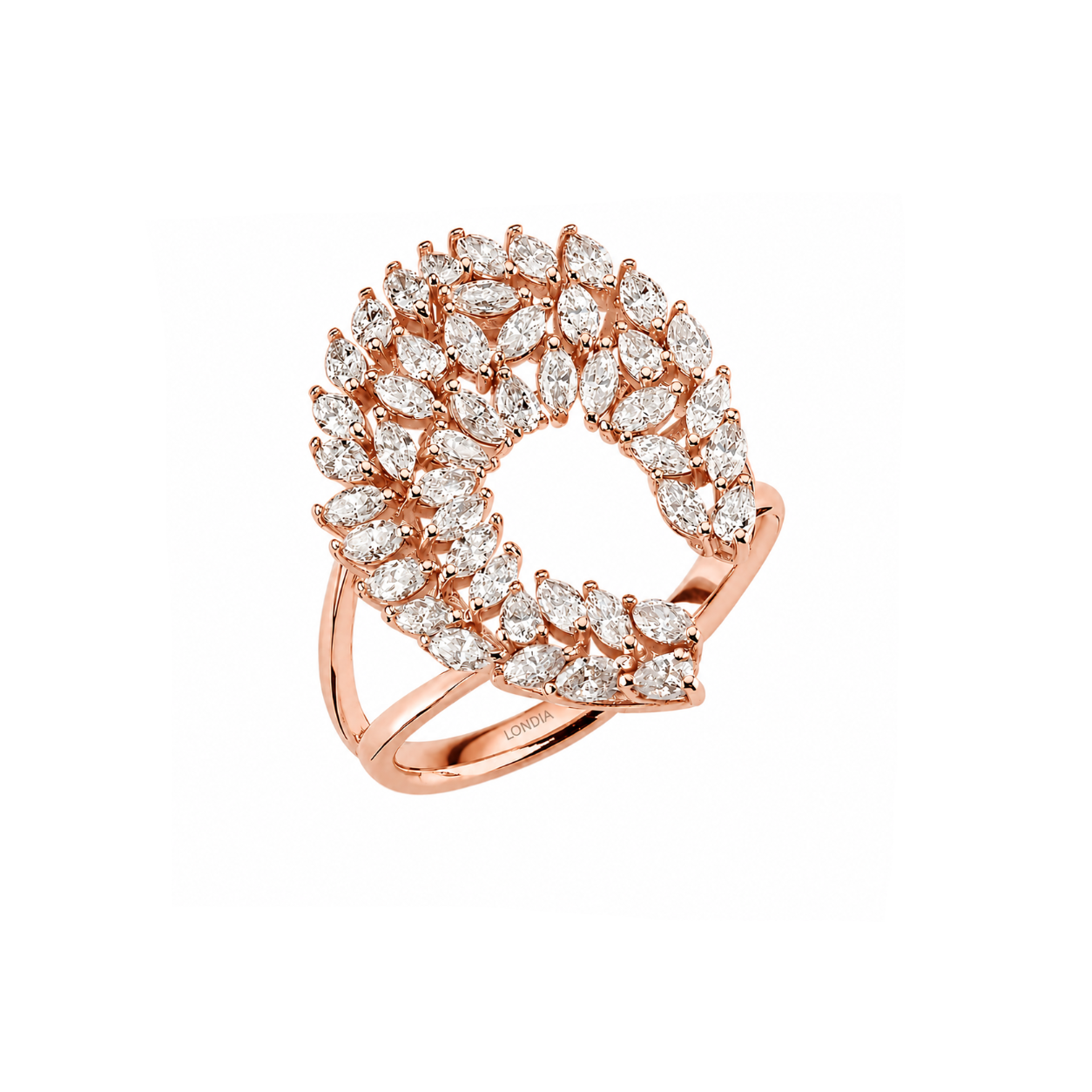 1.40 Carat Natural Diamond Statement Design Ring – 18K Gold