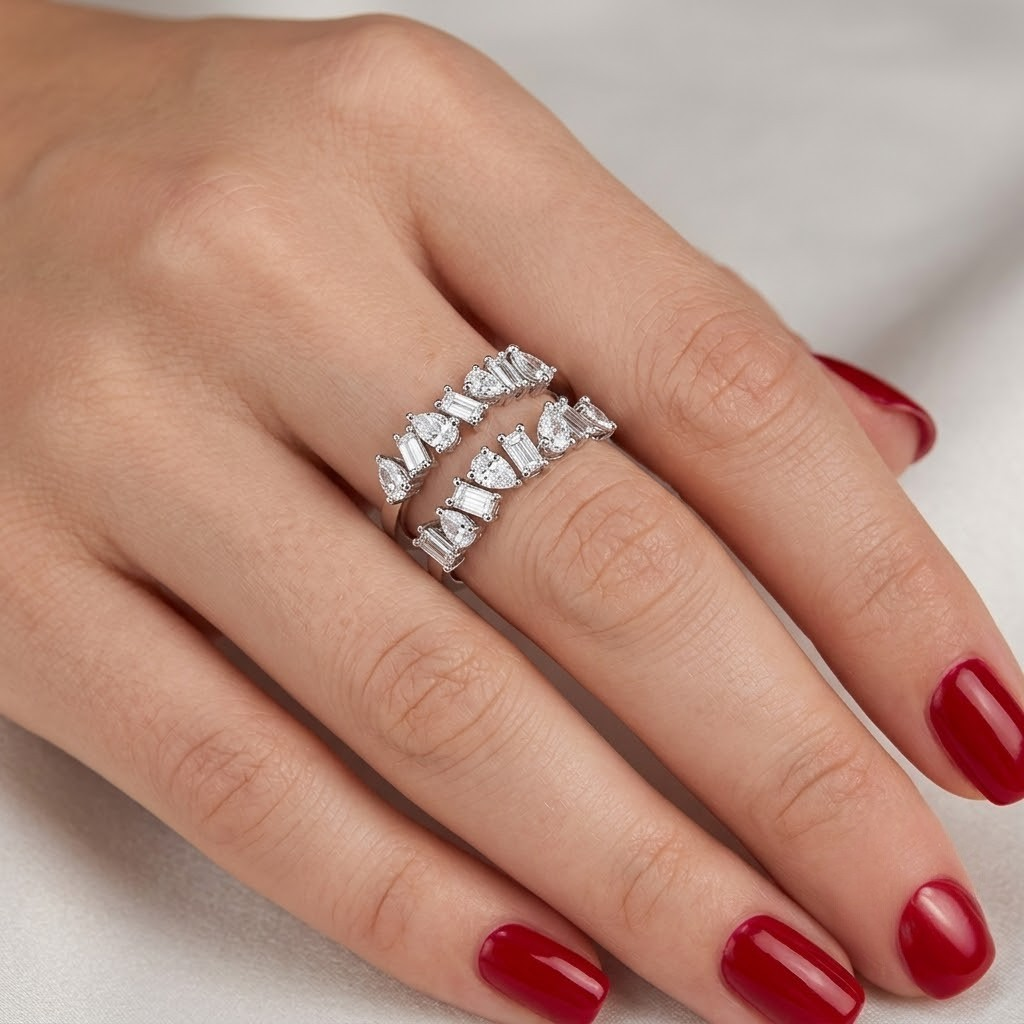 1.40 Carat Natural Diamond Statement Design Ring – 18K Gold