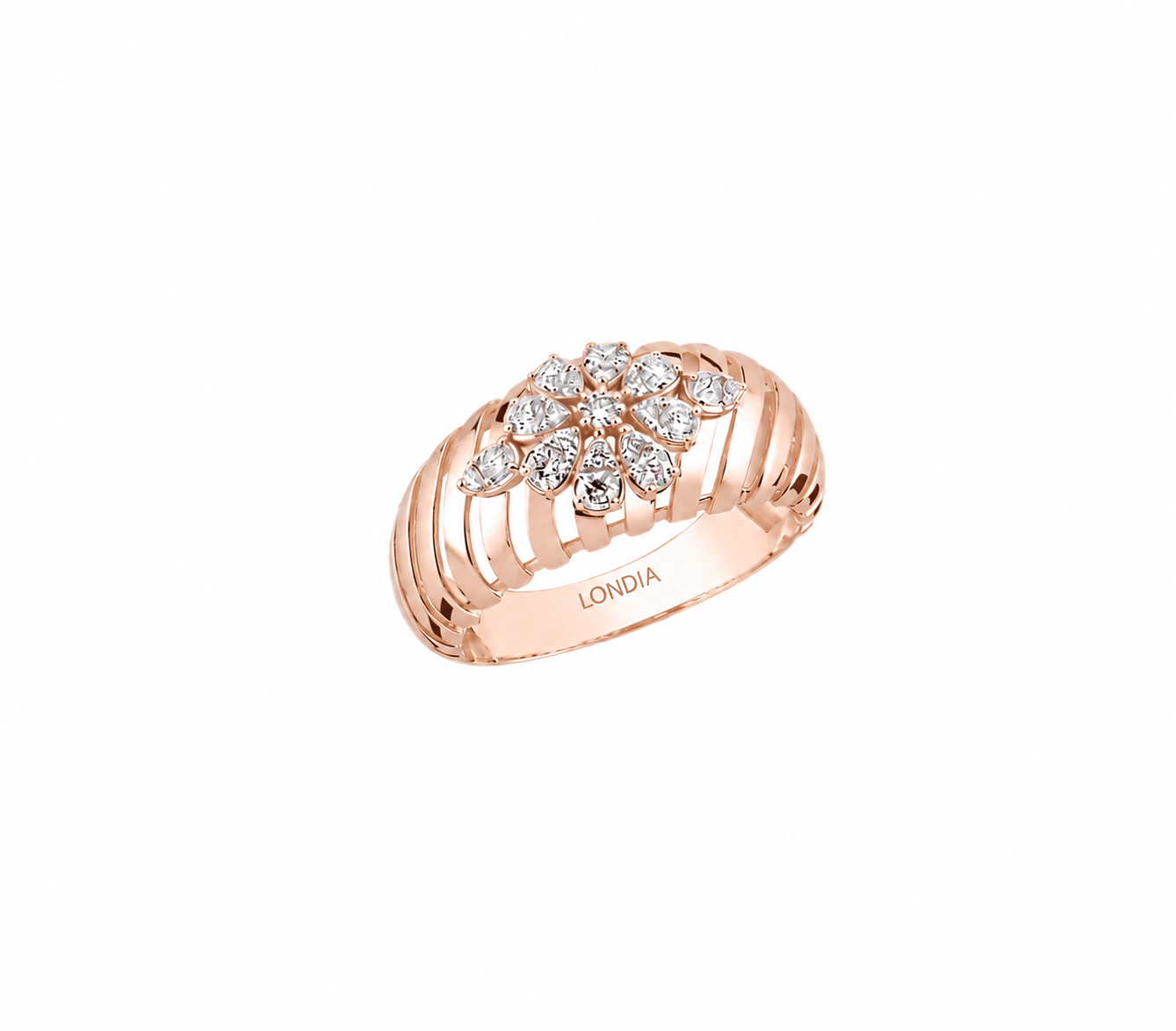 1.40 Ct. Natural Diamond Londia Flora Collection Set in 14K Gold