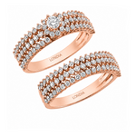 Natural Diamond Wedding Ring Set 