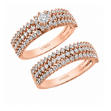 Natural Diamond Wedding Ring Set 