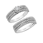 Natural Diamond Wedding Ring Set 