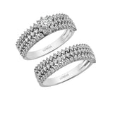 Natural Diamond Wedding Ring Set 