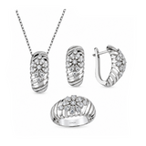 1.40 Carat Natural Diamond Flora Collection Set
