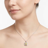 1.45 Carat Fancy Yellow Diamond Cushion Design 18K Gold Necklace