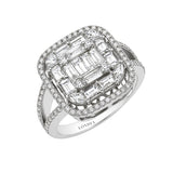 1.45 Carat Natural Diamond Baguette Design Diamond Ring | LONDIA
