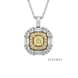 1.45 Carat Fancy Yellow Natural Diamond Cushion Design Necklace