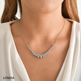 1.50 CT Natural Diamond Magic Marquise Necklace