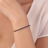 1.50 Carat Flexible Collection Natural Sapphire Bracelet in 14K Gold