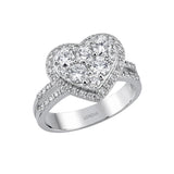 1.50 Carat Natural Diamond Heart Design Coronet Diamond Ring | LONDIA