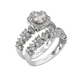 1.50 Ct. Natural Diamond Bridal Ring Set | LONDIA
