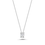 Natural Diamond Oval Necklace & Earrings Set