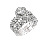 Natural Diamond Wedding Ring Set