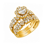Natural Diamond Wedding Ring Set