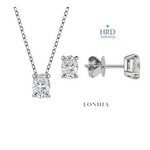 1.50 Ct. Natural Diamond HRD Certified Oval Solitaire Design Set