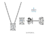 1.50 Ct. Natural Diamond HRD Certified Oval Solitaire Design Set