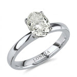 1.50 Ct. Natural Oval Diamond Modern Solitaire Ring
