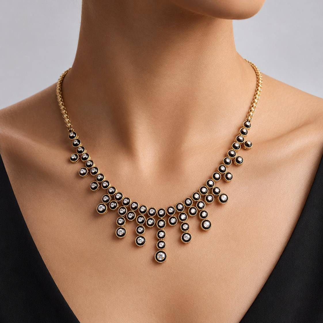 1.50 Ct. Rose Diamond Antique Design Necklace
