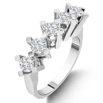 1.50 ct. Diamond ''Valentine'' Design Five Stone Ring in 14K Fine Gold