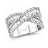 1.55 Carat Natural Diamond Line Design Ring | LONDIA