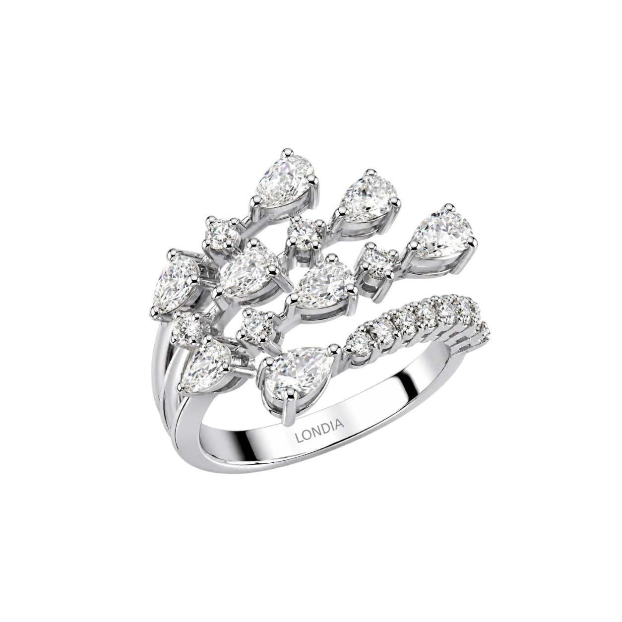 1.55 Carat Natural Diamond Statement Design Ring – 18K Gold